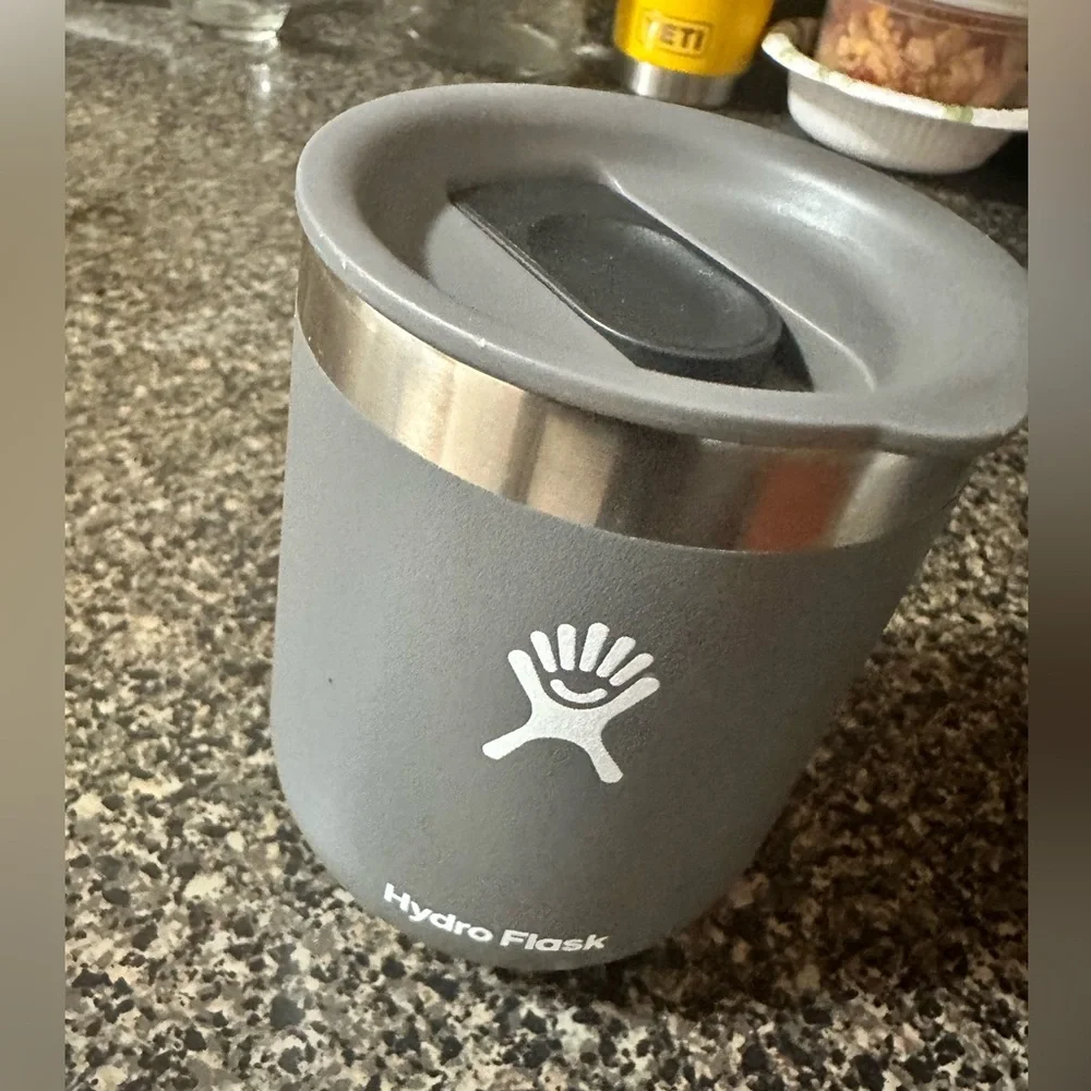 Hydro Flask Wine Tumbler Gray With Lid  10oz Double Walled Dishwasher Safe